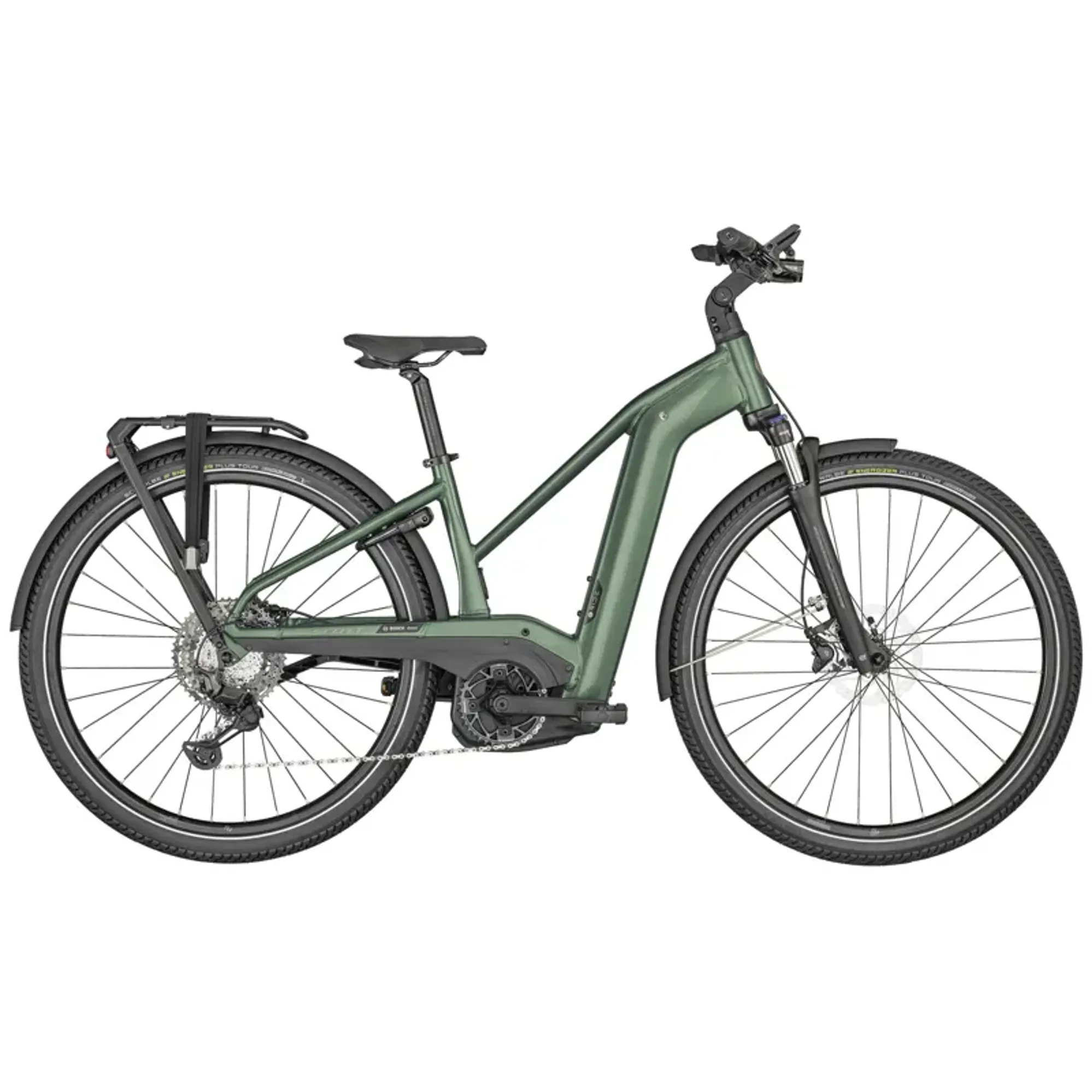 SCOTT SUB SPORT ERIDE 10 WOMEN'S ELECTRIC HYBRID BIKE IN GREEN