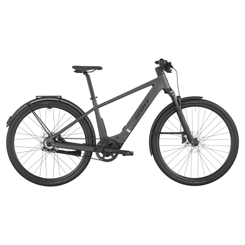Scott Passage 10 Belt eHybrid Bike in Midnight Grey