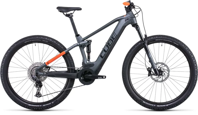 2022 Cube Stereo Hybrid 120 Pro 625 Electric Mountain Bike in Grey