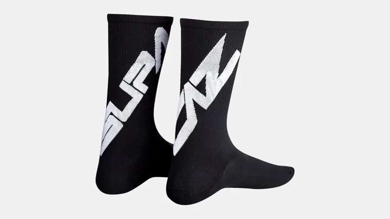 Specialized Supacaz SupaSox Twisted Socks in White/Black