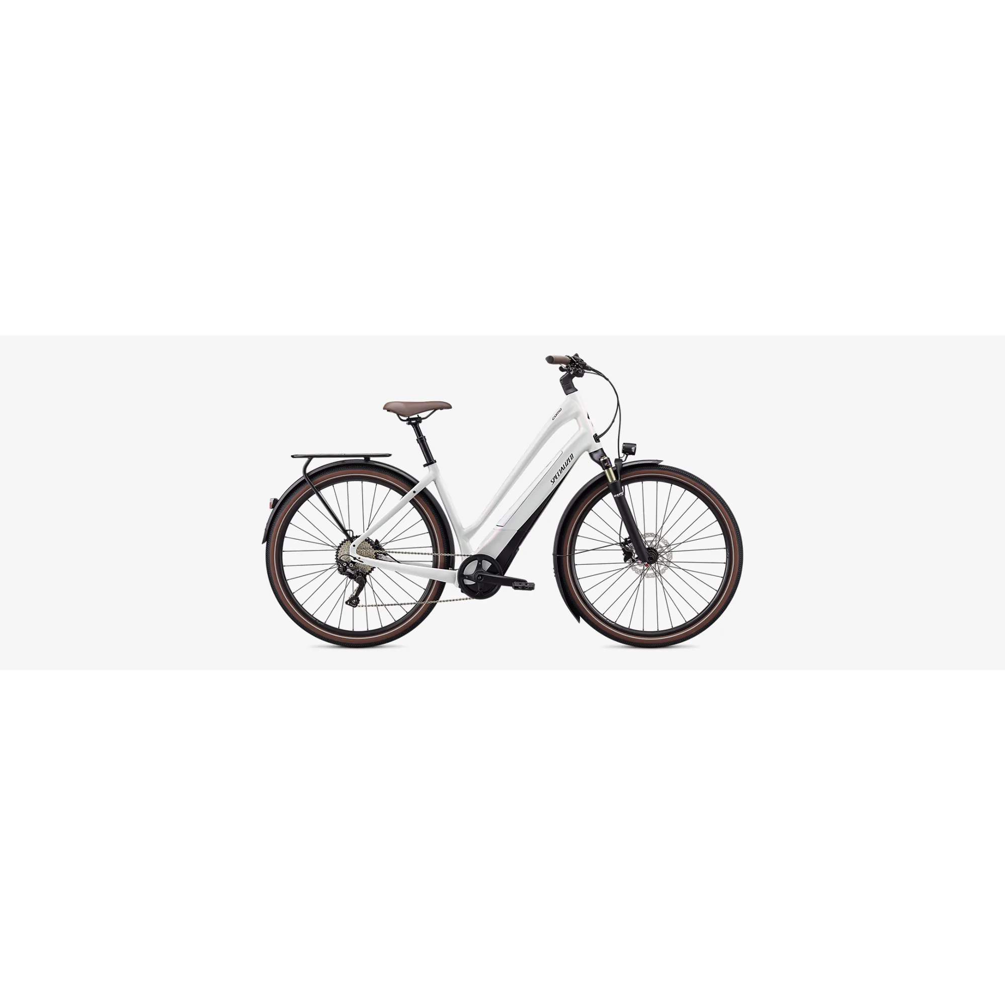 2020 Specialized Turbo Como 4.0 700C LTD Low Step Hybrid Electric Bike in White