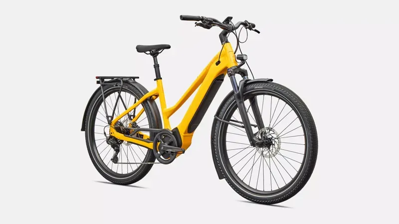 Specialized Turbo Vado 4.0 Step-Through eHybrid Bike in California Sunshine-1