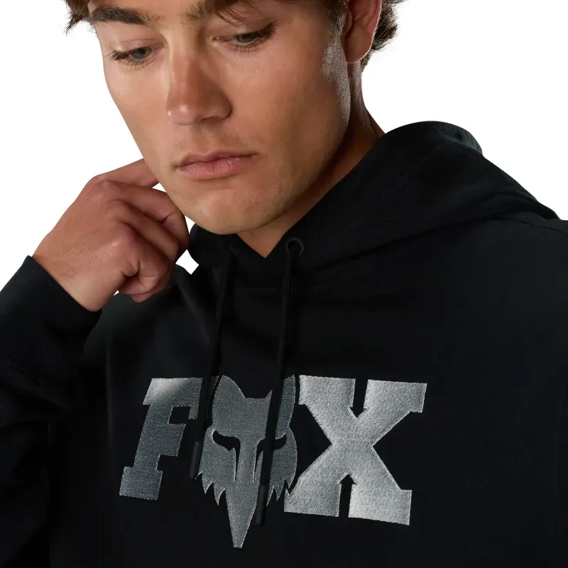 Fox F Head X Fleece Pullover Hoodie in Black-4