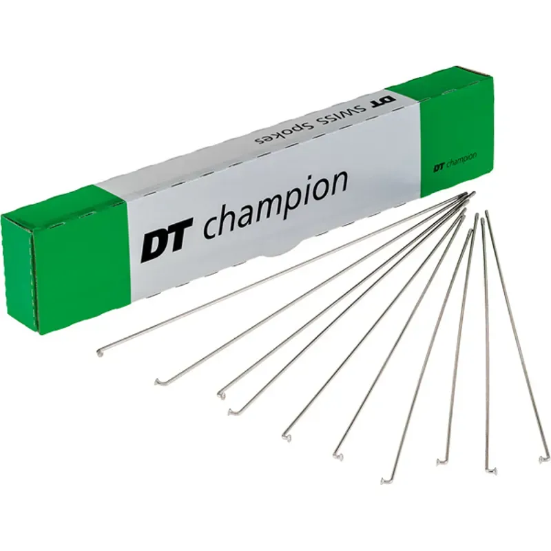 DT Swiss Champion 100-pack Silver Spokes - 2x255mm