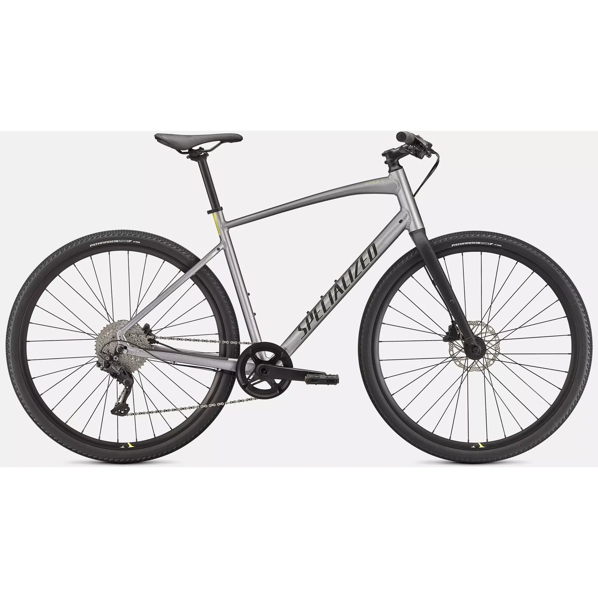 Specialized Sirrus X 3.0 Hybrid Bike in Silver Ice Yellow Black