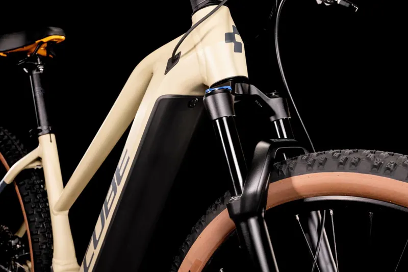 2022 Cube Reaction Hybrid Pro 625 Electric Mountain Bike in Brown-5