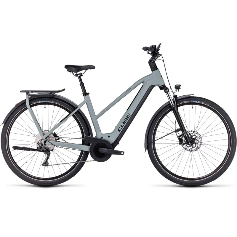 Cube Kathmandu Hybrid One 750 Trekking eBike in Swamp Grey-1