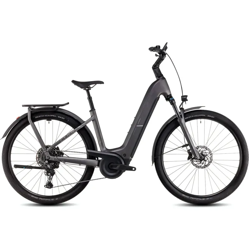 Cube Kathmandu Hybrid Pro Easy Entry Electric Bike in Slab Grey/Chrome