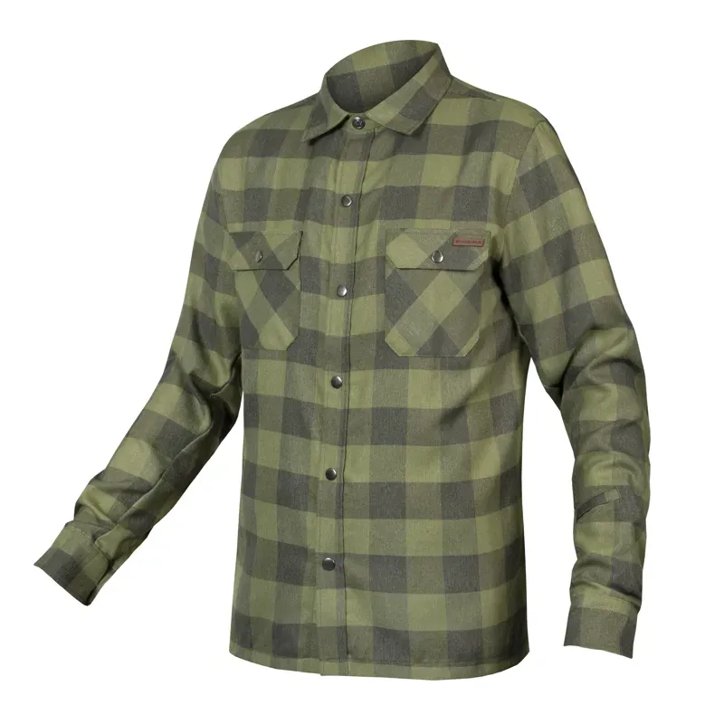 Endura Hummvee Flannel Shirt in Bottle Green
