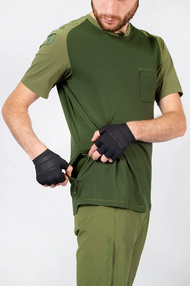Endura GV500 Foyle T Cycling Top in Green -4