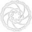 Tektro TR24 160mm Lyra Disc Rotor in Silver