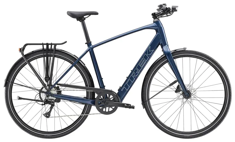 Trek FX+ 2 LT Electric Bike in Mulsanne Blue