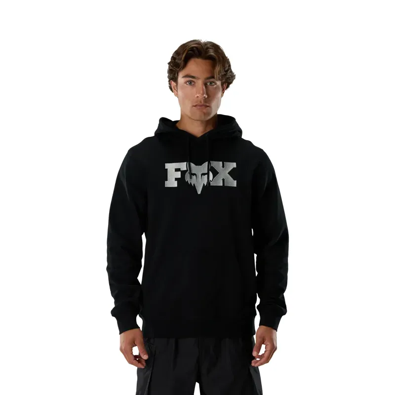Fox F Head X Fleece Pullover Hoodie in Black-2