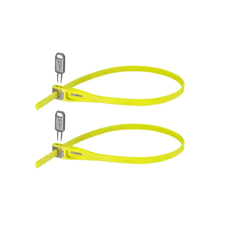 Hiplok Z-Lok Armoured Twin Reuseable Ties in Lime