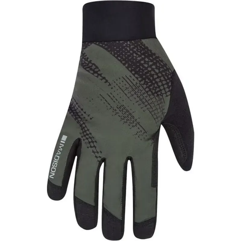 Madison Flux Waterproof Trail Gloves In Midnight Green
