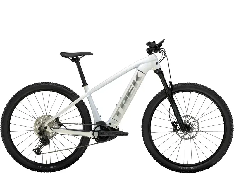 Trek Powerfly 5 Gen 4 625Wh Electric Mountain Bike In White Prismatic/Plasma Grey Pearl