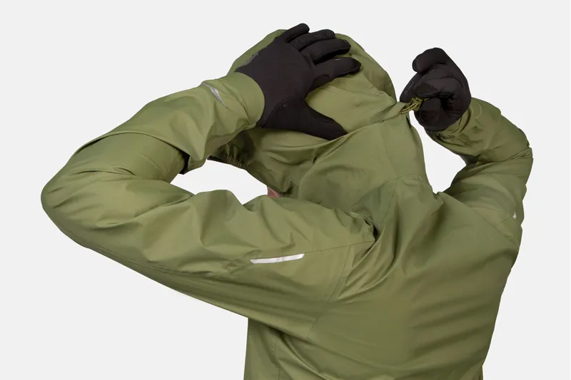 Endura GV500 Waterproof Jacket in Olive Green -3
