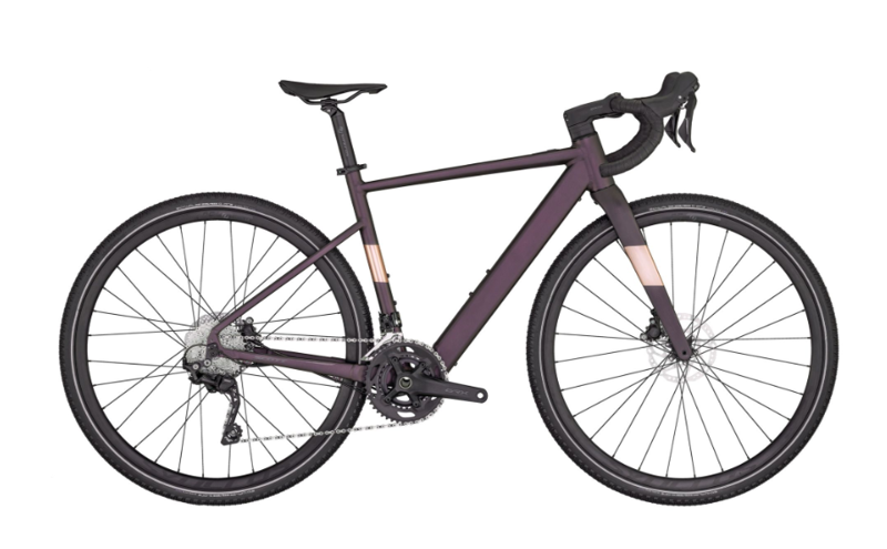 Scott Contessa Speedster Gravel eRide 25 Electric Bike In Burgundy Purple