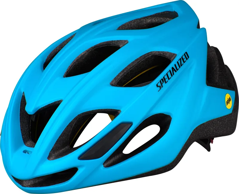 blue cycling helmet