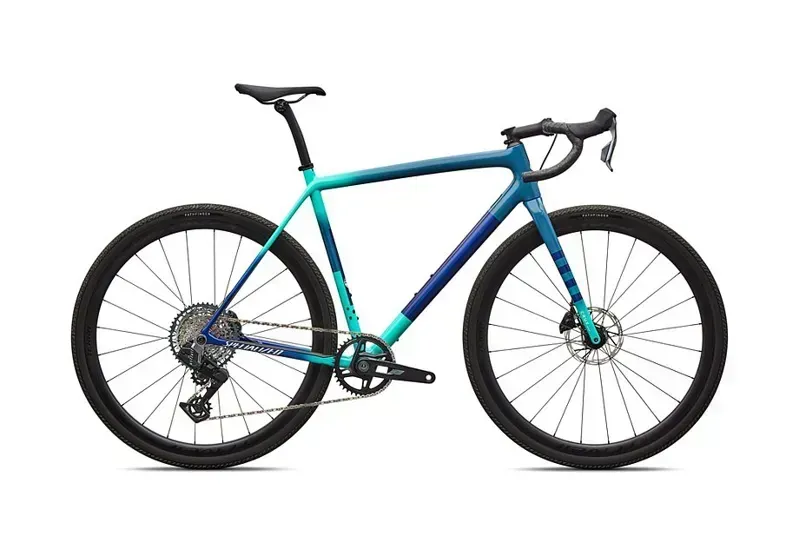 Specialized Crux Expert SRAM Rival XPLR AXS Gravel Bike in Grey Blue Lagoon