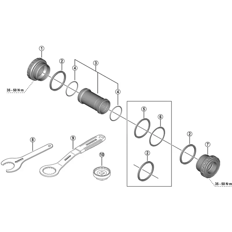 Shimano Workshop Hollowtech II BB Socket in Black-1