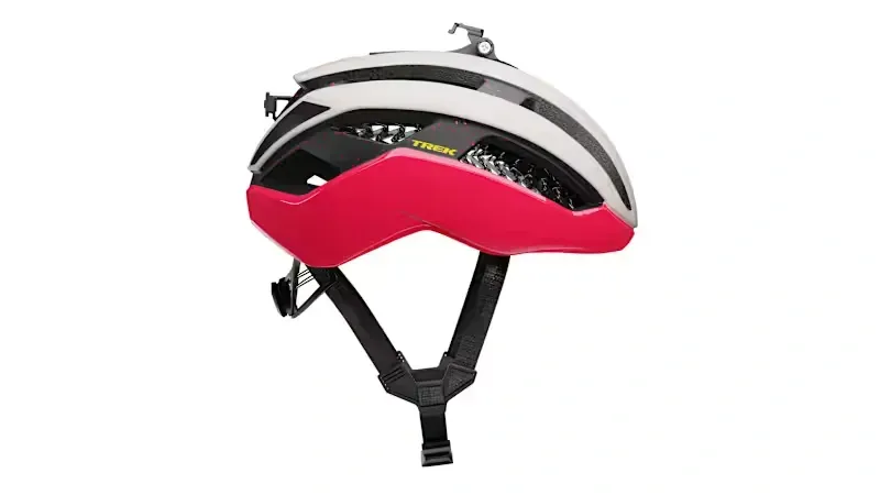 Trek Circuit WaveCel Helmet in Era White/Radioactive Coral-1