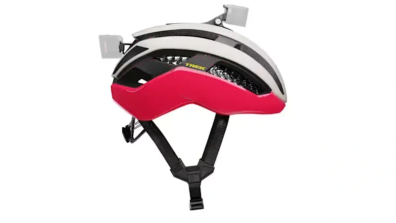 Trek Circuit WaveCel Helmet in Era White/Radioactive Coral-6
