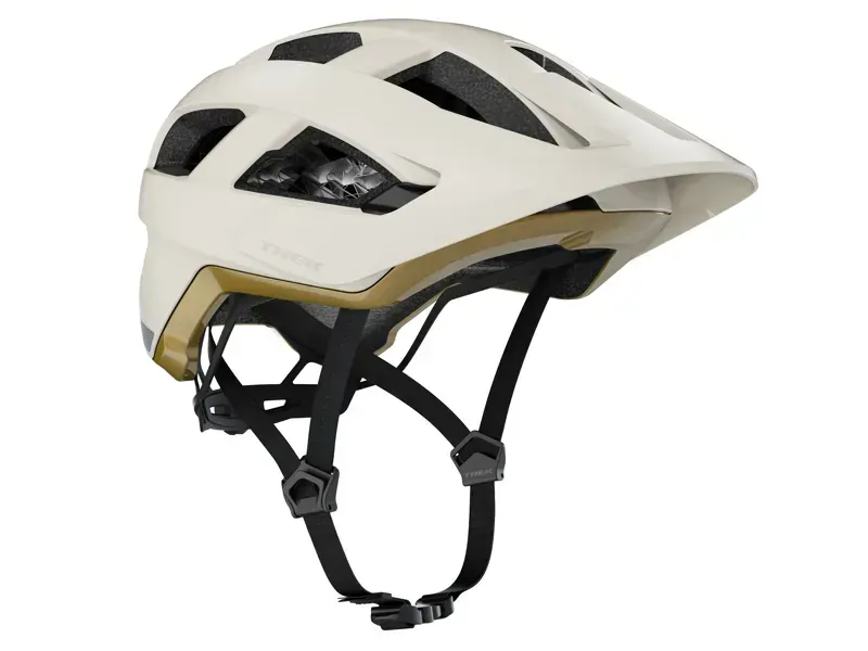 Trek Quantum WaveCel Mountain Bike Helmet In Era White/Old Style Gold/Matte