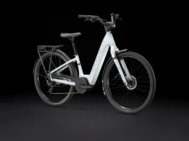 Trek Verve+ 2 Lowstep e-Hybrid Bike In Plasma Grey Pearl-1